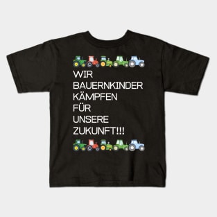 farmers stricke black 2024 BAUERNKINDER KÄMPFEN FÜR UNSERE ZUKUNFT!! Kids T-Shirt